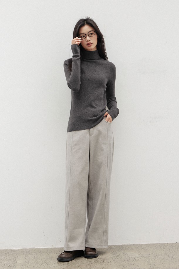 LANGSON - 롱/미디팬츠 - LS_Casual straight long pants