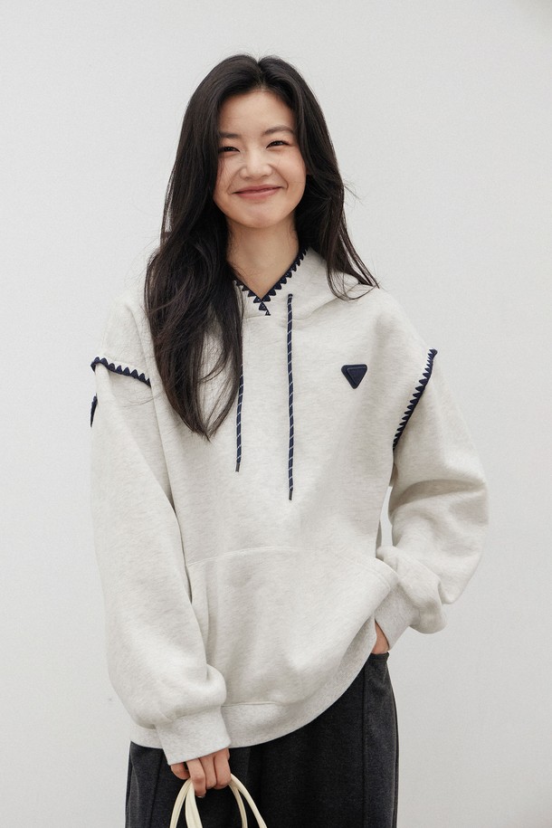 LANGSON - 스웻셔츠 - LS_Casual napping hooded sweater