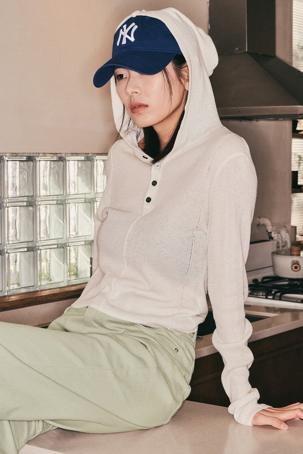 Aei&Rei - 스웨터 - AR_Simple hooded knit top_3color