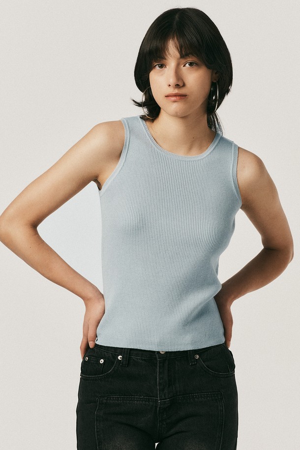 Aei&Rei - 민소매티셔츠 - AR_Knit sleeveless top_8color