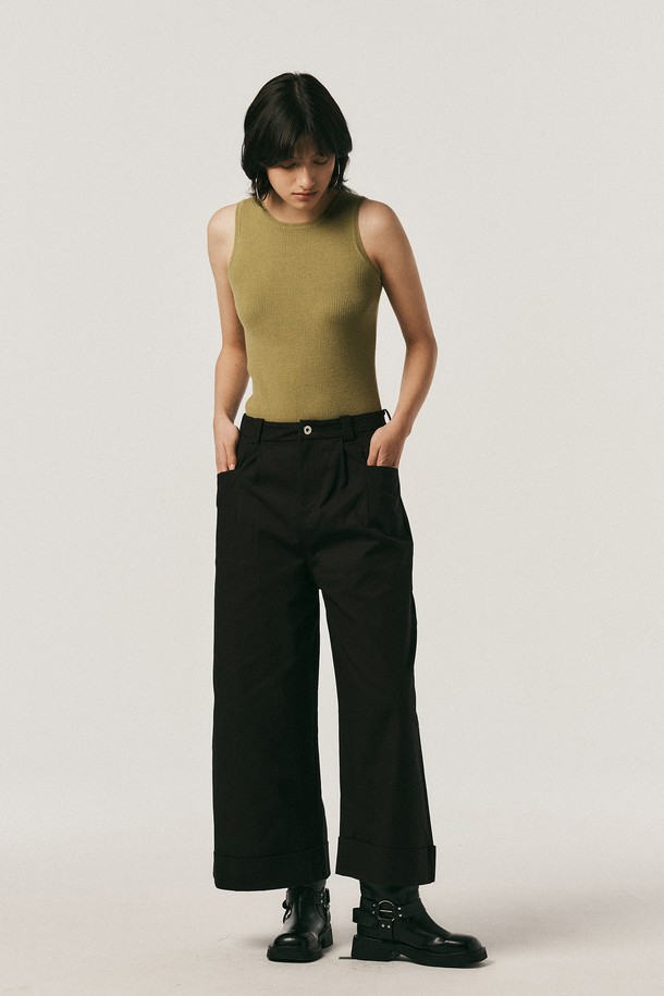 Aei&Rei - 롱/미디팬츠 - AR_Tuck wide pants_3color