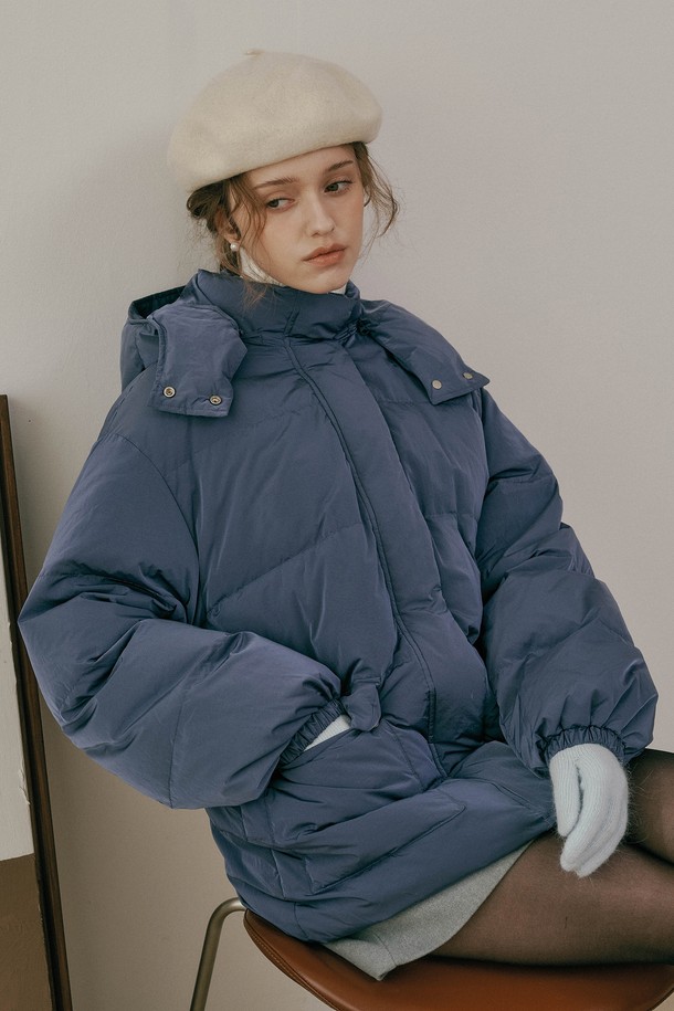 DUNDROP - 패딩 - DD_Dark blue duck down jacket