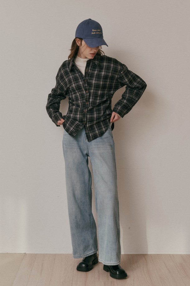 Aei&Rei - 롱/미디팬츠 - AR_Winter wide denim pants_BLUE