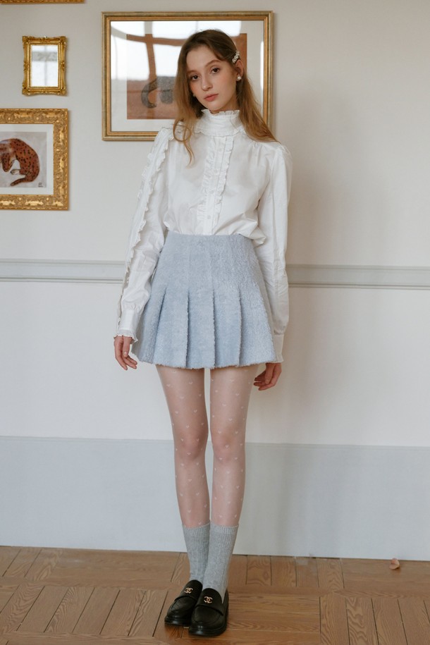 Cest Moidew - 미니스커트 - Cest_Woolen pleated skirt