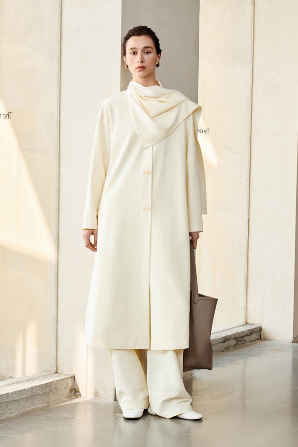 YYIAM - 코트 - YY_Gentle scarf trench coat