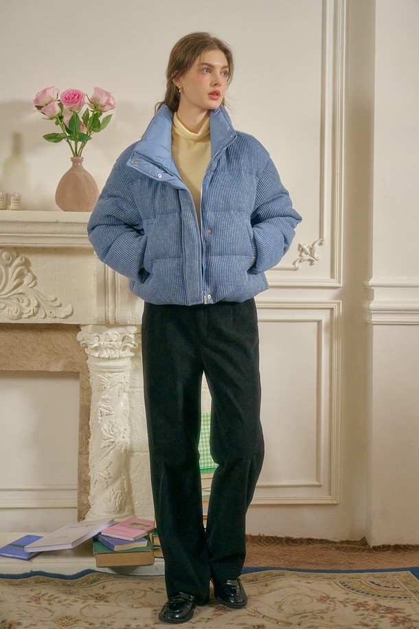 Simple Retro - 롱/미디팬츠 - SR_Corduroy cozy straight pants