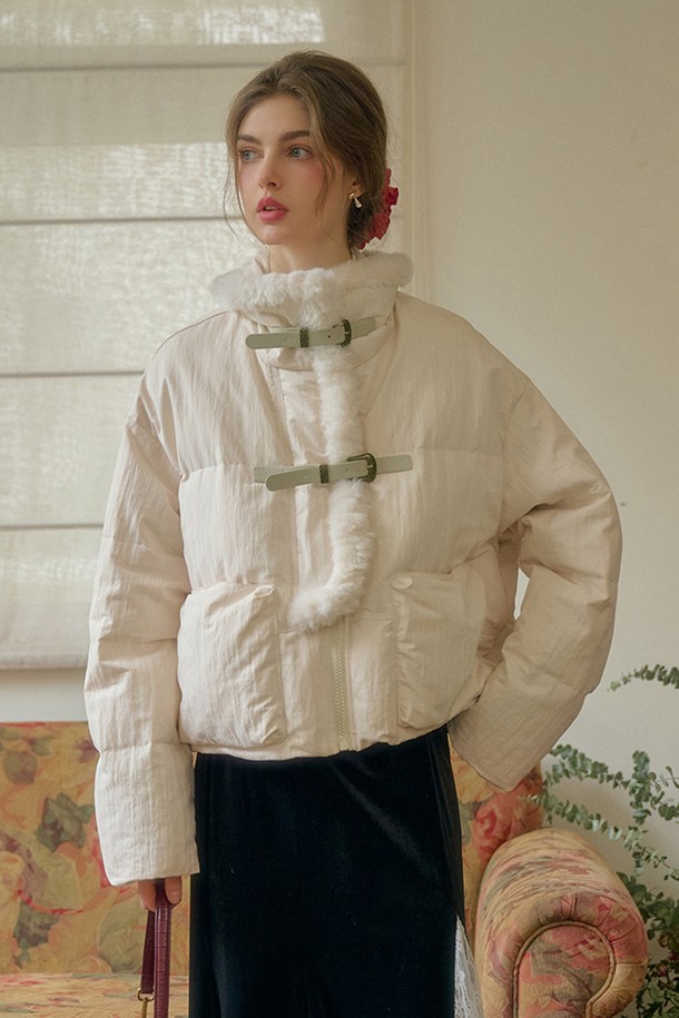 Simple Retro - 패딩 - SR_Adorable short Padding jacket