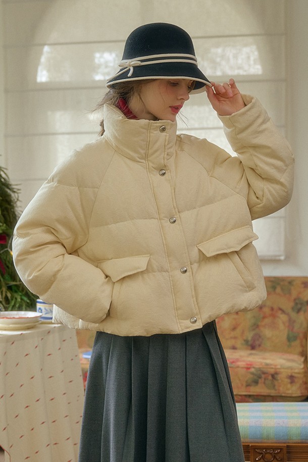 Simple Retro - 패딩 - SR_Casual cropped Padding jacket