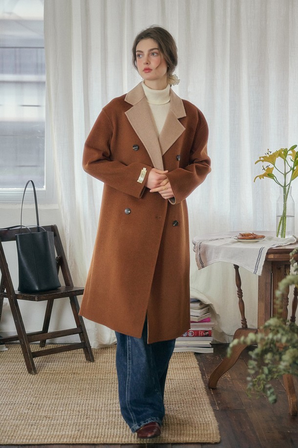 Simple Retro - 코트 - SR_Double wool reversible coat_2color