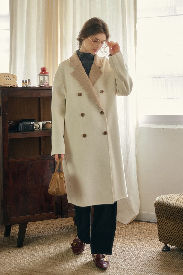 Simple Retro - 코트 - SR_Double wool reversible coat_2color