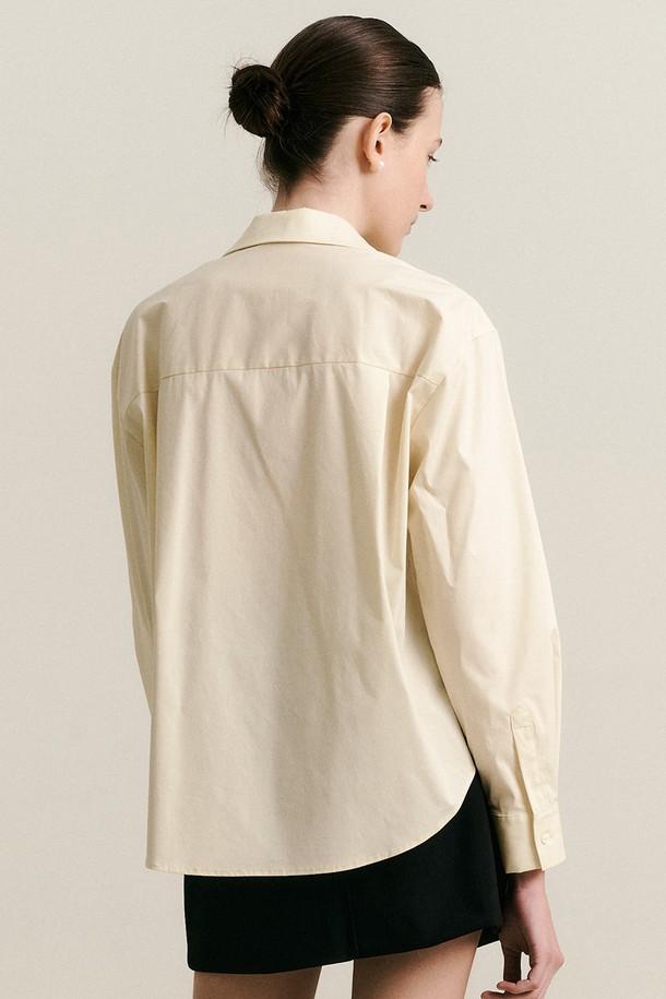 WE'DEE - 셔츠 - WD_Drop shoulder sleeve shirt_YELLOW