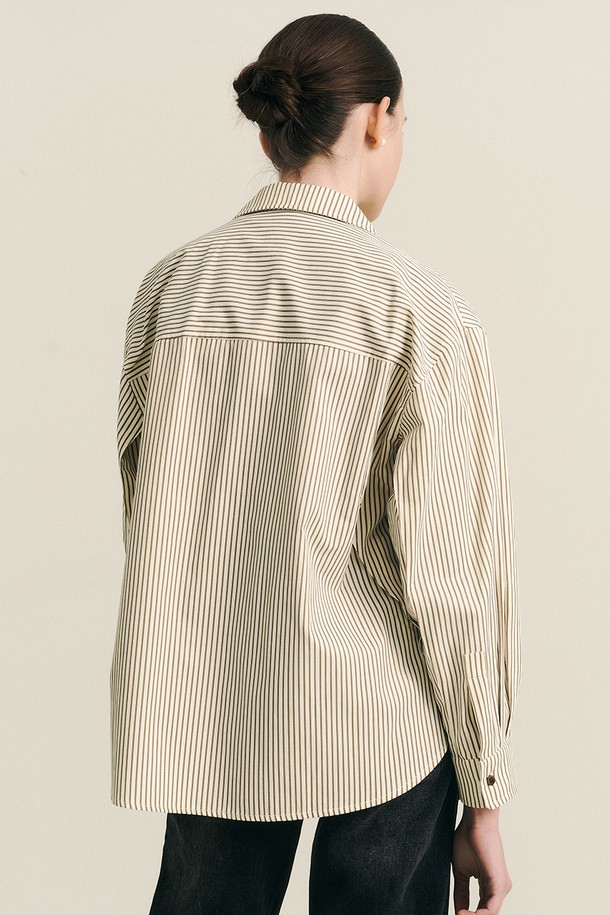 WE'DEE - 셔츠 - WD_Classic yellow striped shirt