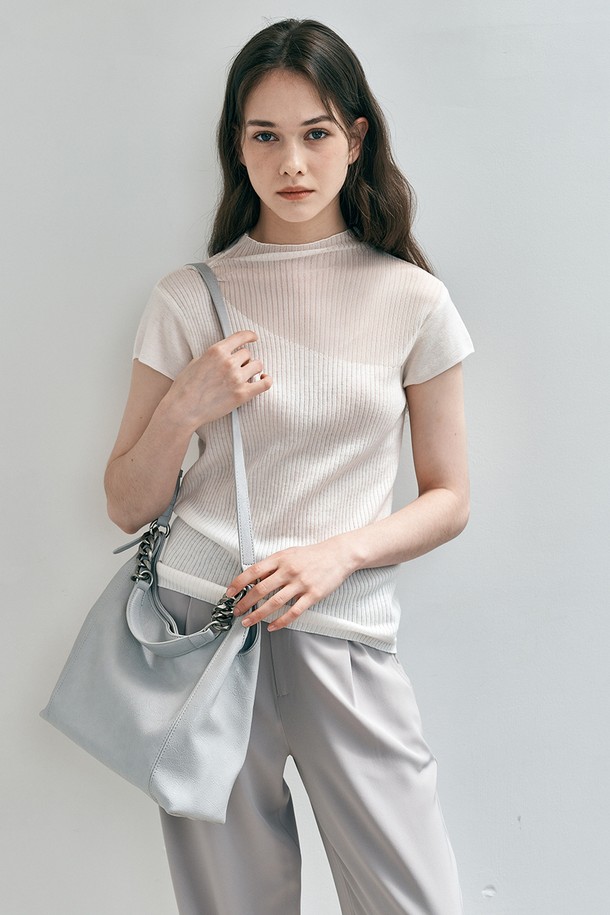 WE'DEE - 숄더백 - WD_Crumple shoulder bag_GRAY