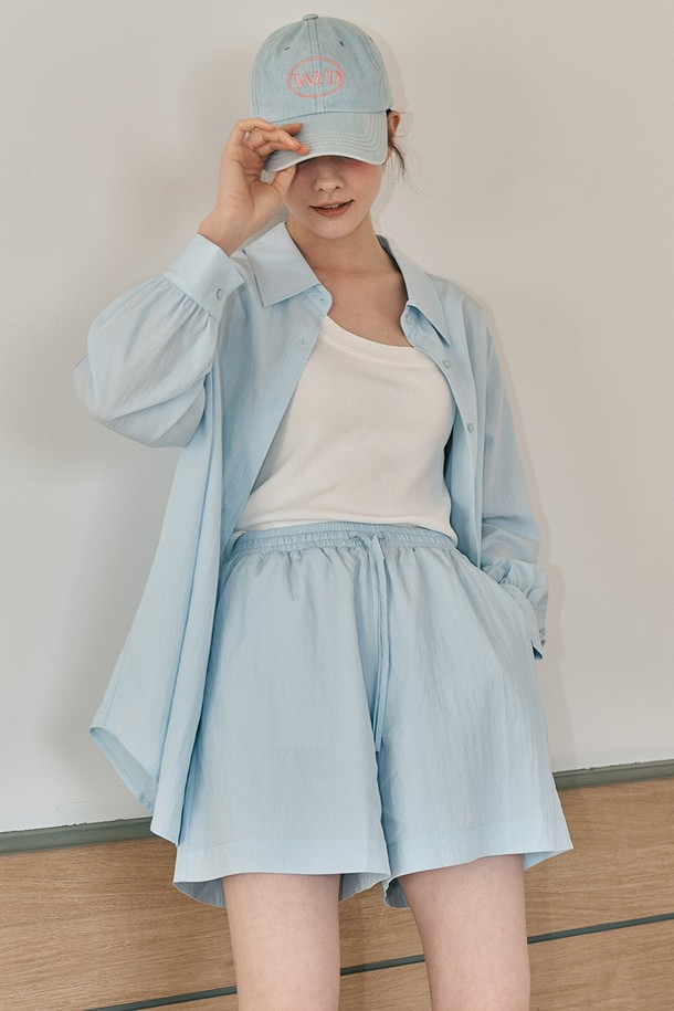 WE'DEE - 쇼트팬츠 - WD_Soda blue short pants