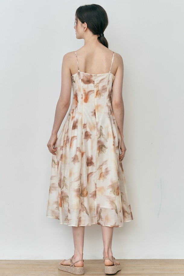 WE'DEE - 민소매 원피스 - WD_Floral oil painting camisole dress