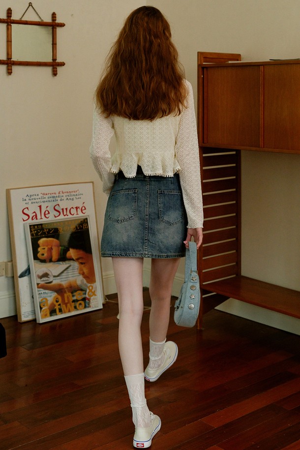 Cest Moidew - 미니스커트 - Cest_Vintage front pocket denim skirt