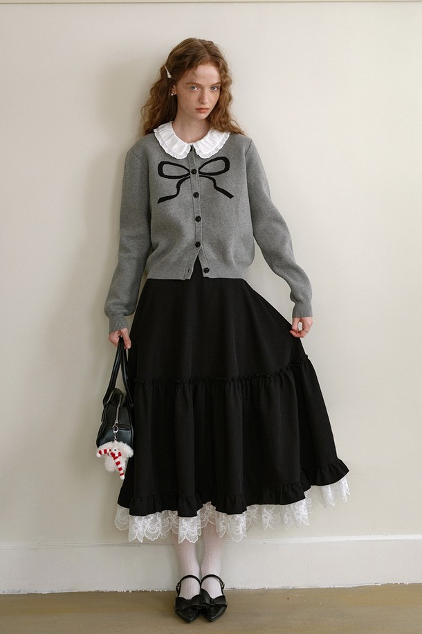 Cest Moidew - 가디건 - Cest_Ribbon round neck cardigan