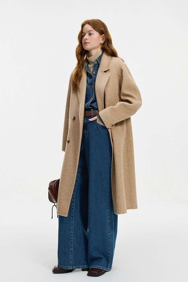 WE'DEE - 코트 - WD_Double breasted woolen coat_BEIGE