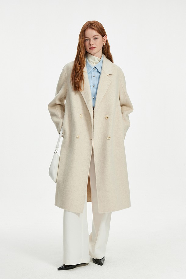 WE'DEE - 코트 - WD_Double breasted woolen coat_IVORY