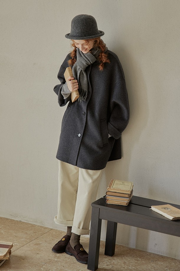 Proud Mary - 코트 - PM_Loose mid-length wool coat