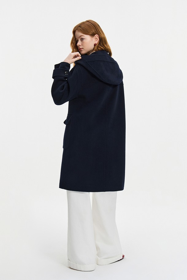 WE'DEE - 코트 - WD_Classic horn button hooded coat_NAVY