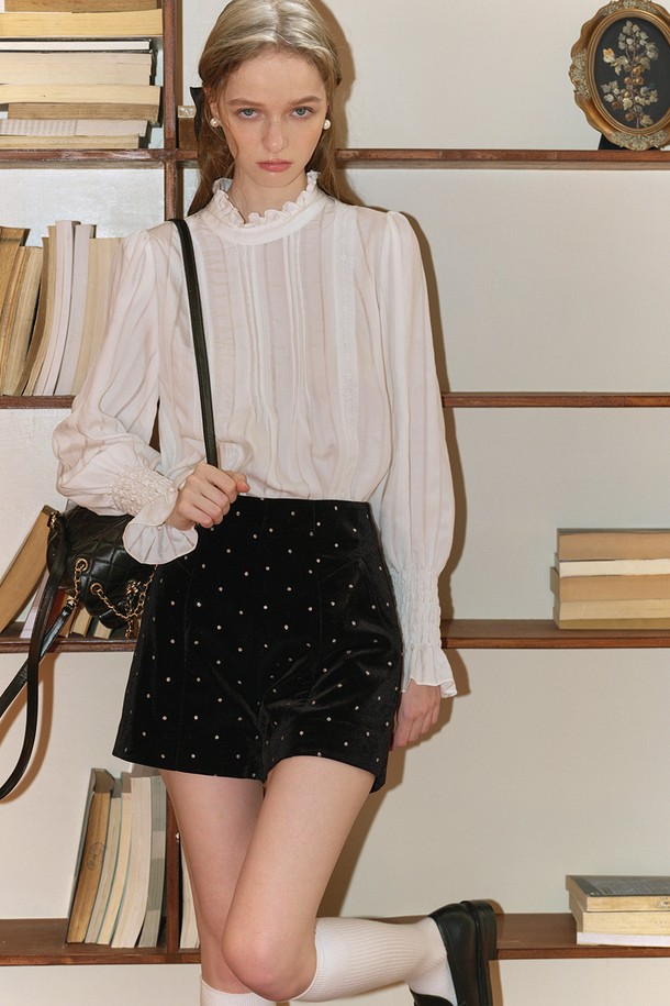 Cest Moidew - 쇼트팬츠 - Cest_Polka dot velvet short pants