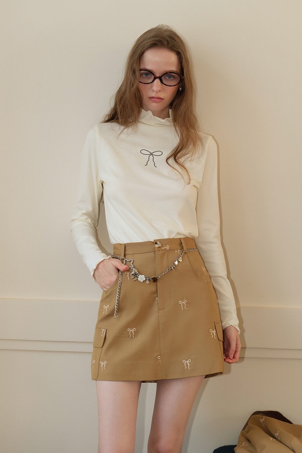 Cest Moidew - 미니스커트 - Cest_Ribbon embroidery skirt