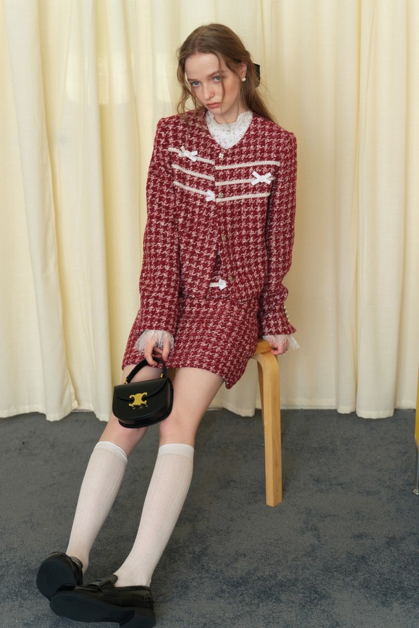 Cest Moidew - 자켓 - Cest_Bow pearl tweed jacket