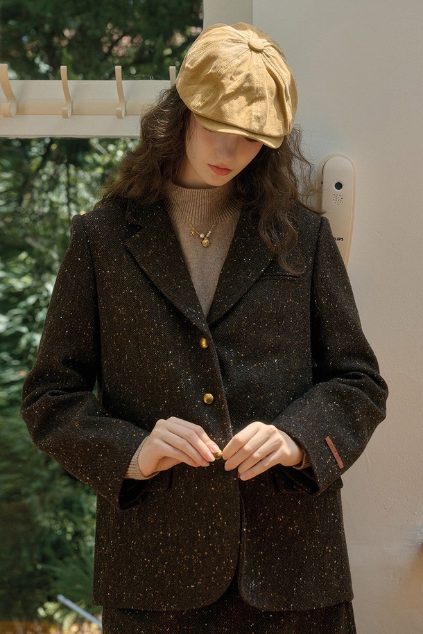 Simple Retro - 자켓 - SR_Vintage wool brown jacket