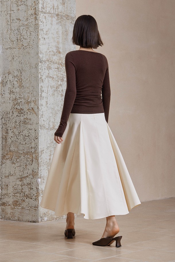 YYIAM - 롱스커트 - YY_Temperament pleated draped skirt