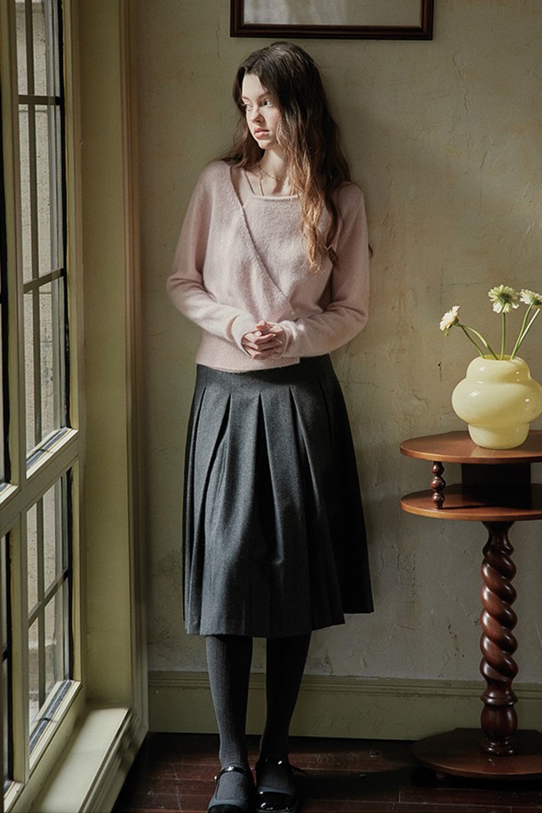 Proud Mary - 미디스커트 - PM_Classic pleated midi skirt