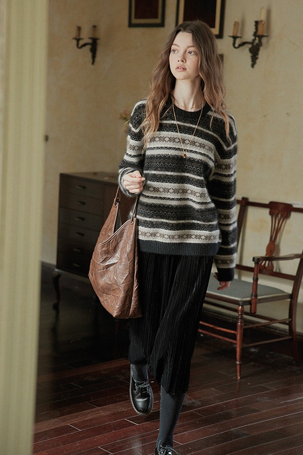 Proud Mary - 스웨터 - PM_Fair isle wool knit sweater