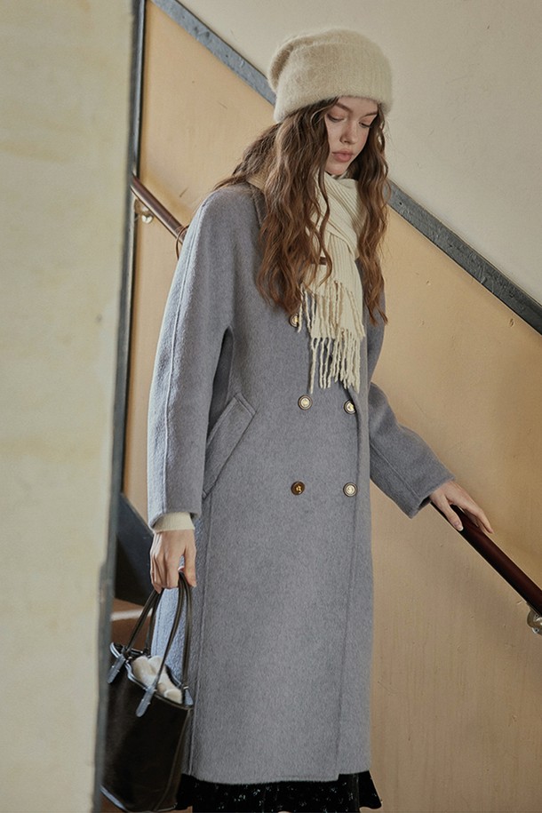 Proud Mary - 코트 - PM_Lavender woolen double coat