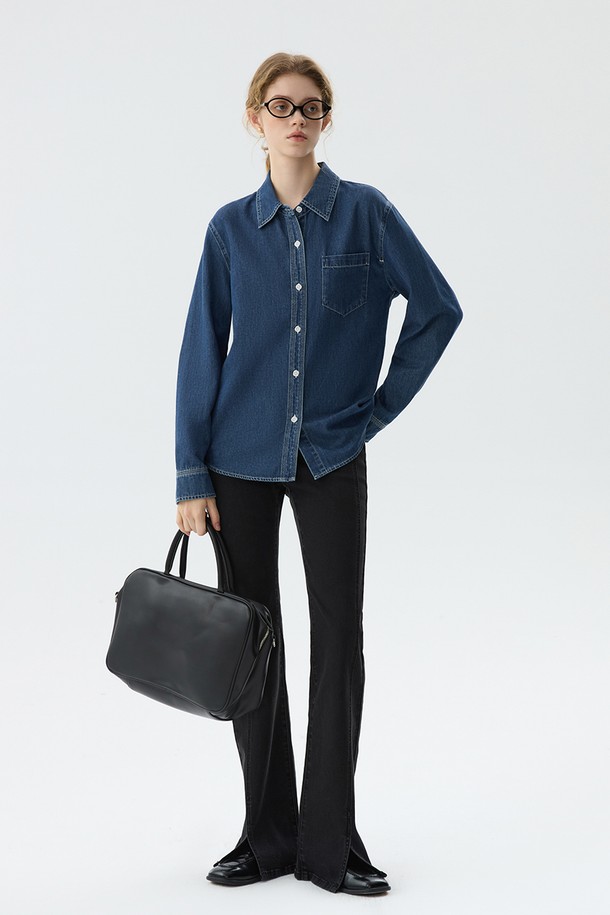 WE'DEE - 셔츠 - WD_Classic pocket denim shirt