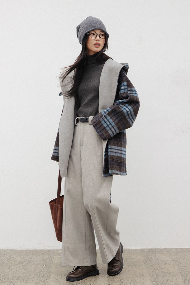 LANGSON - 롱/미디팬츠 - LS_Casual straight long pants