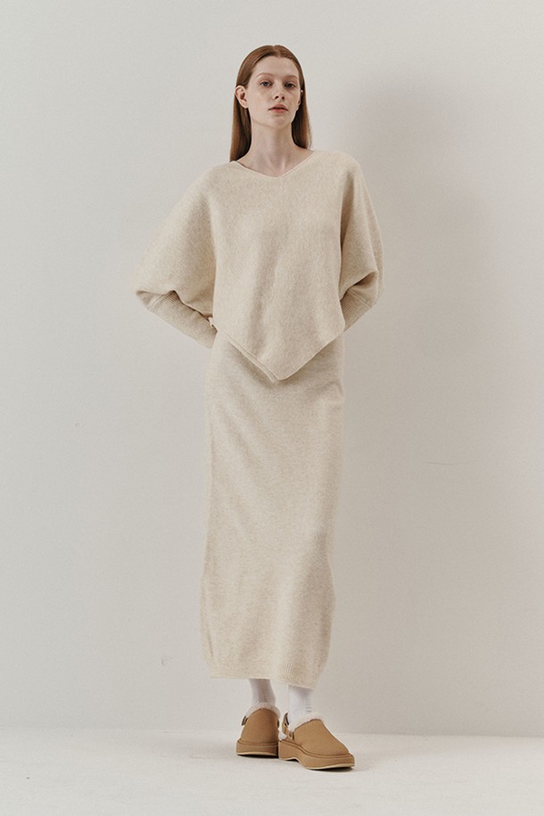 WE'DEE - 셋업 - WD_Elegant knit top and skirt set