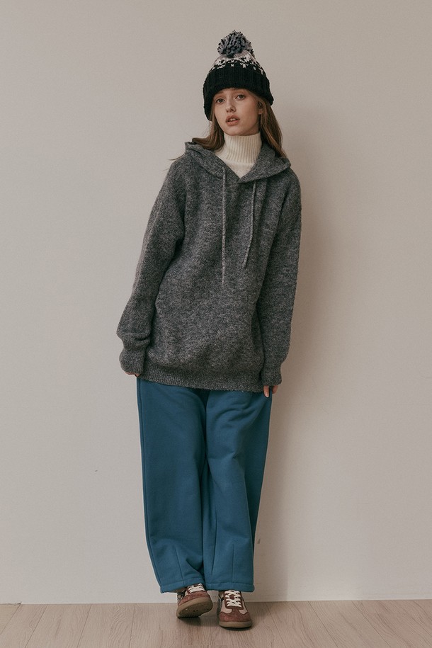 Aei&Rei - 스웨터 - AR_Loose hoodie knit sweater