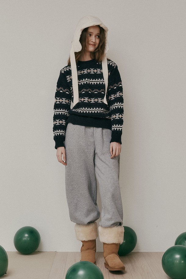 Aei&Rei - 스웨터 - AR_Triangle striped knit sweater