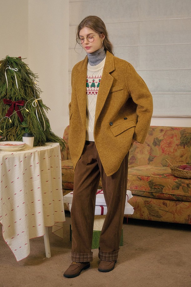 Simple Retro - 자켓 - SR_Vintage loose fit wool blazer