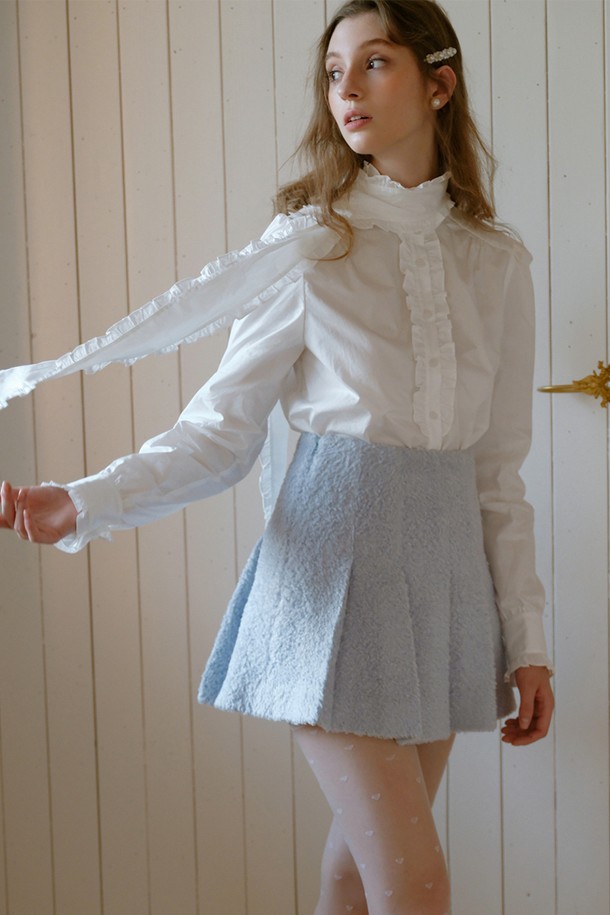 Cest Moidew - 미니스커트 - Cest_Woolen pleated skirt