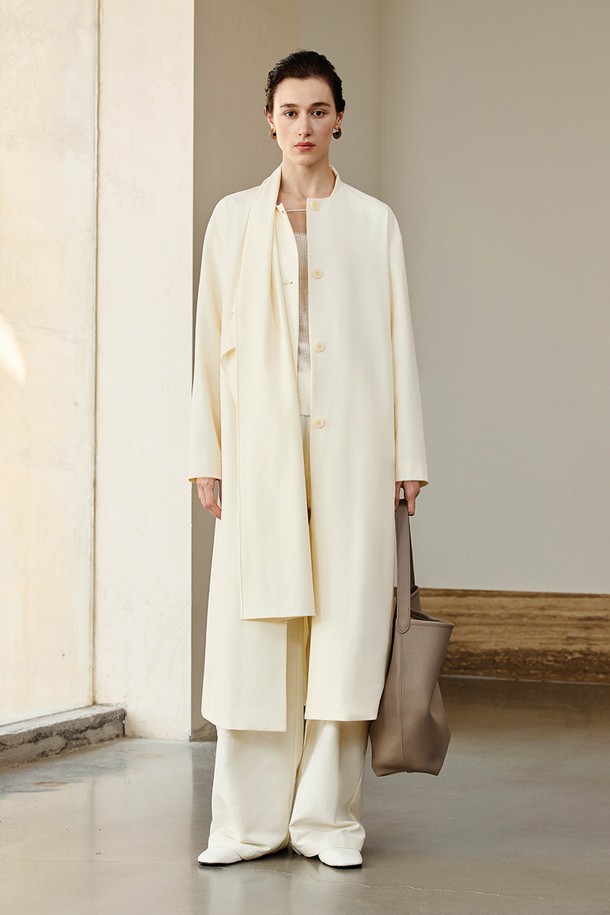 YYIAM - 코트 - YY_Gentle scarf trench coat