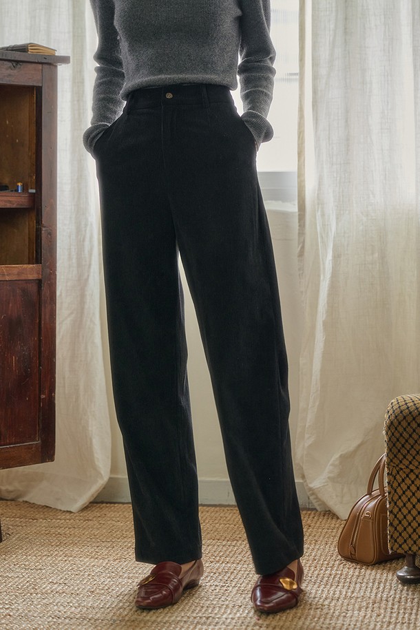 Simple Retro - 롱/미디팬츠 - SR_Corduroy cozy straight pants