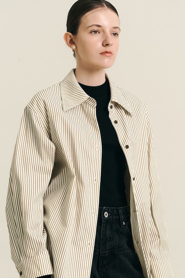 WE'DEE - 셔츠 - WD_Classic yellow striped shirt