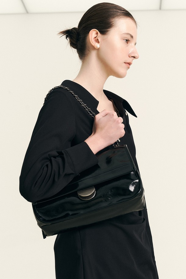 WE'DEE - 숄더백 - WD_Leather chain bag_BLACK