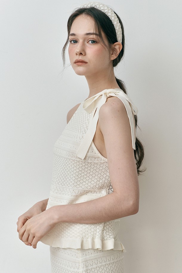 WE'DEE - 셋업 - WD_Shirring camisole skirt set_IVORY