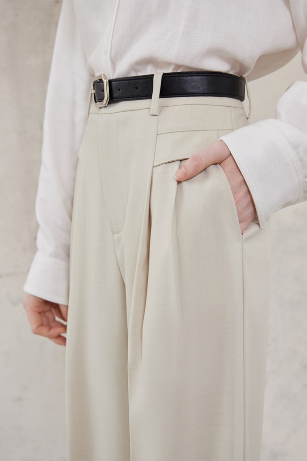 WE'DEE - 롱/미디팬츠 - WD_Design straight wide pants