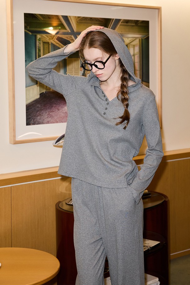 Melanie Joy - 홈웨어 - MJ_Hoodie v-neck pajamas