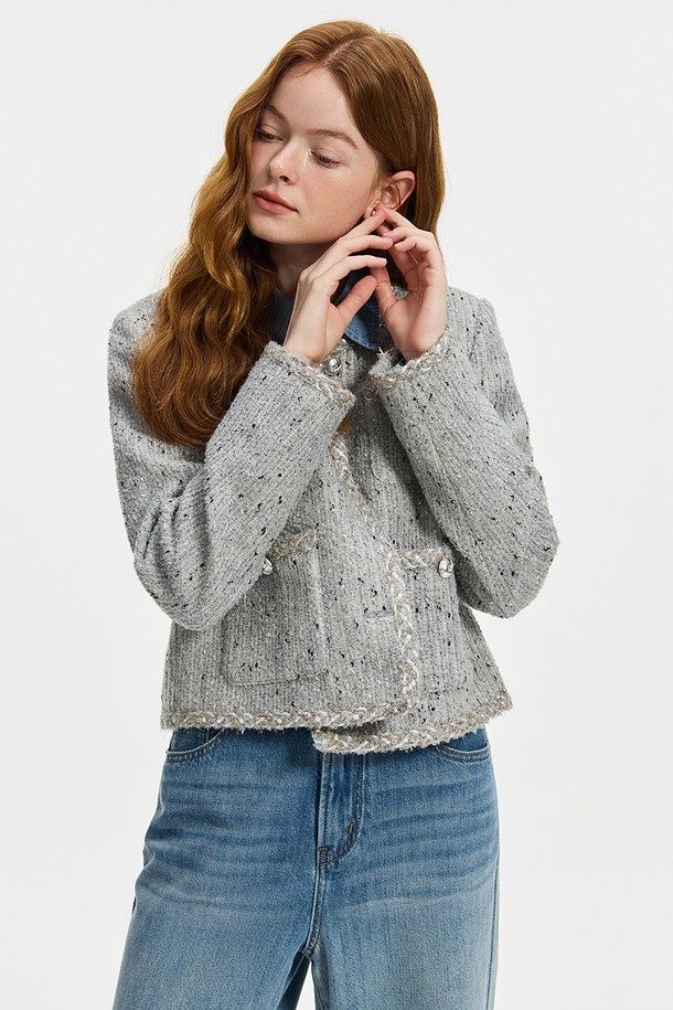 WE'DEE - 자켓 - WD_Pocket woolen tweed jacket