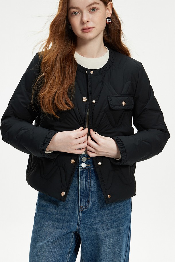 WE'DEE - 자켓 - WD_Pocket black down jacket