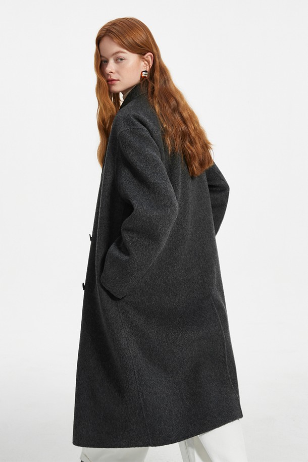 WE'DEE - 코트 - WD_Double breasted woolen coat_GRAY